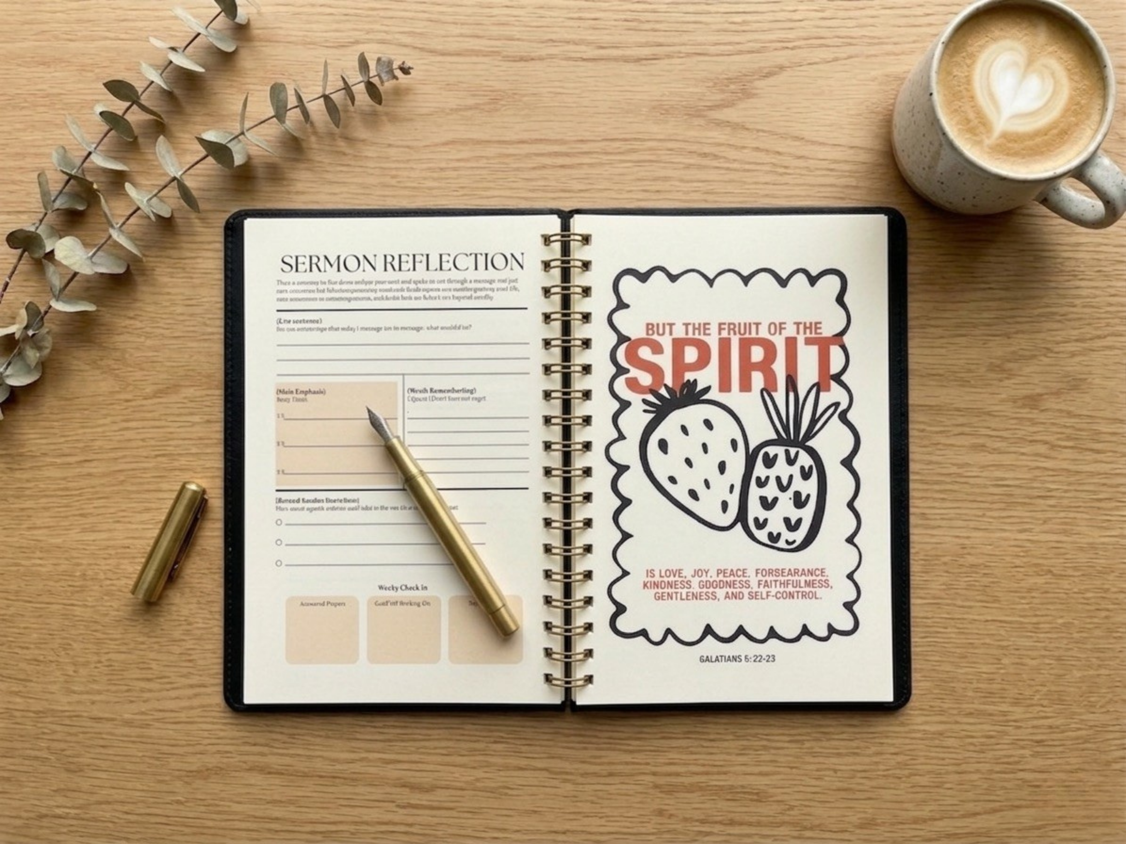 The Beyond Sunday Co Church Journal (Pastel Black)