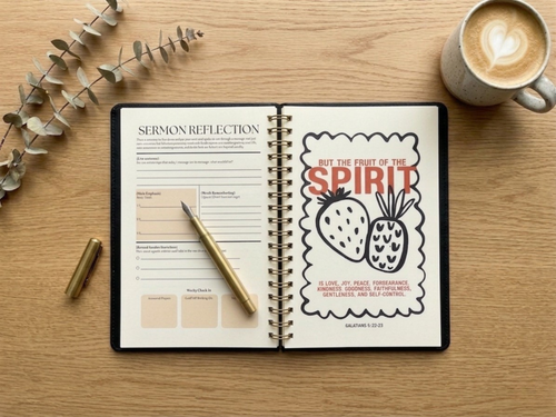 The Beyond Sunday Co Church Journal (Pastel Black)