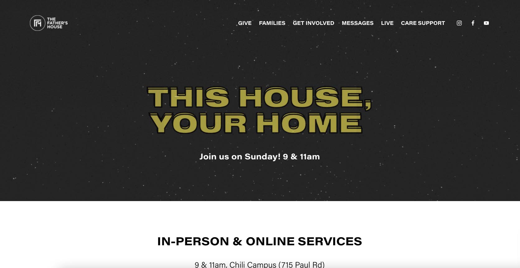 Fathers house homepage