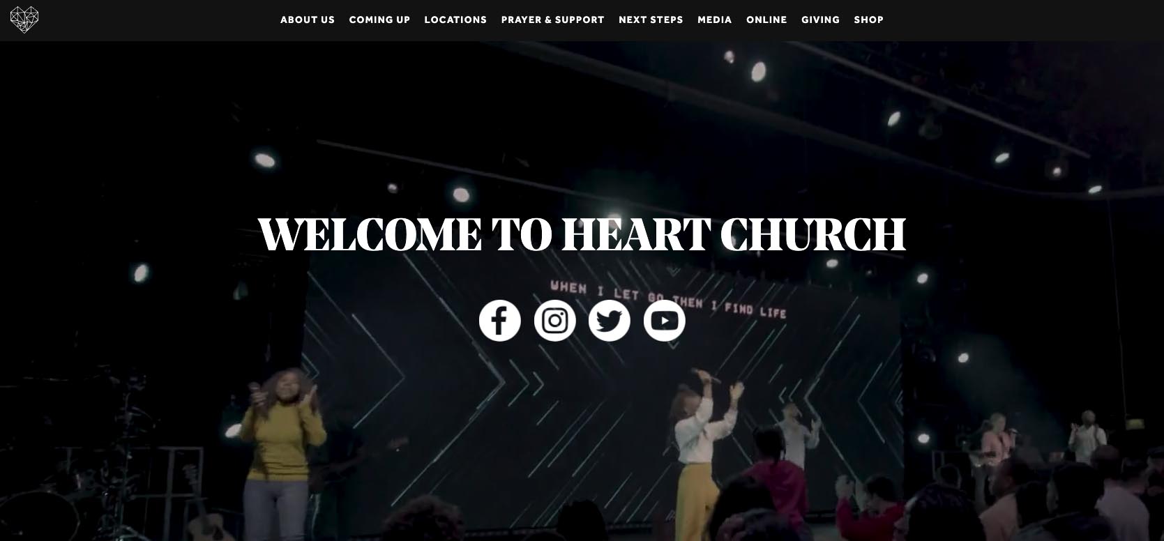 Heart church homepage