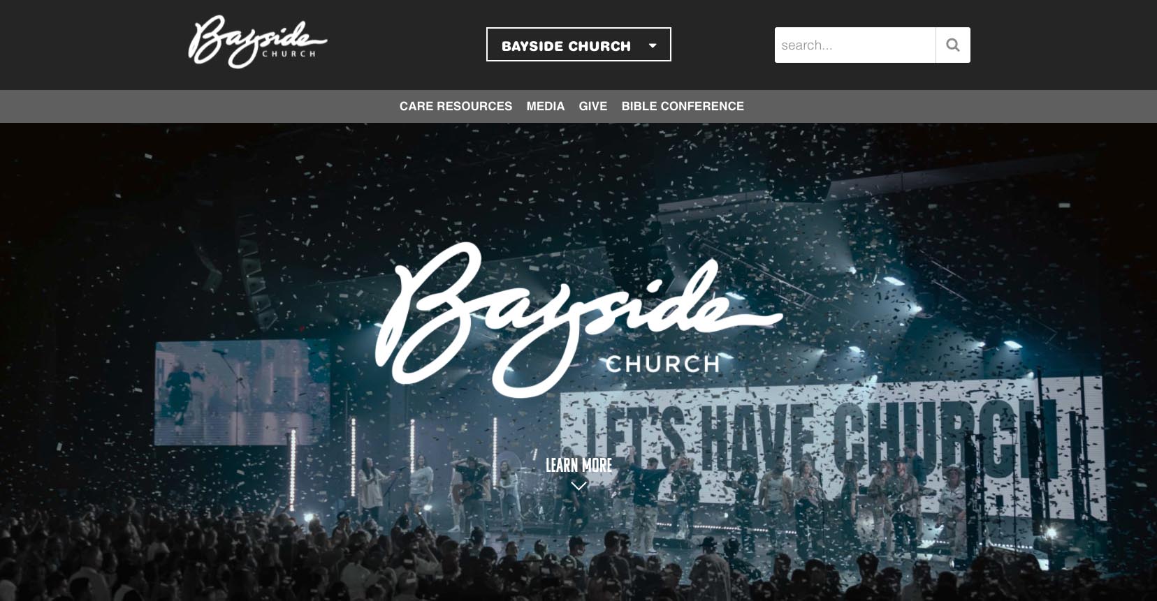 Bayside church homepage